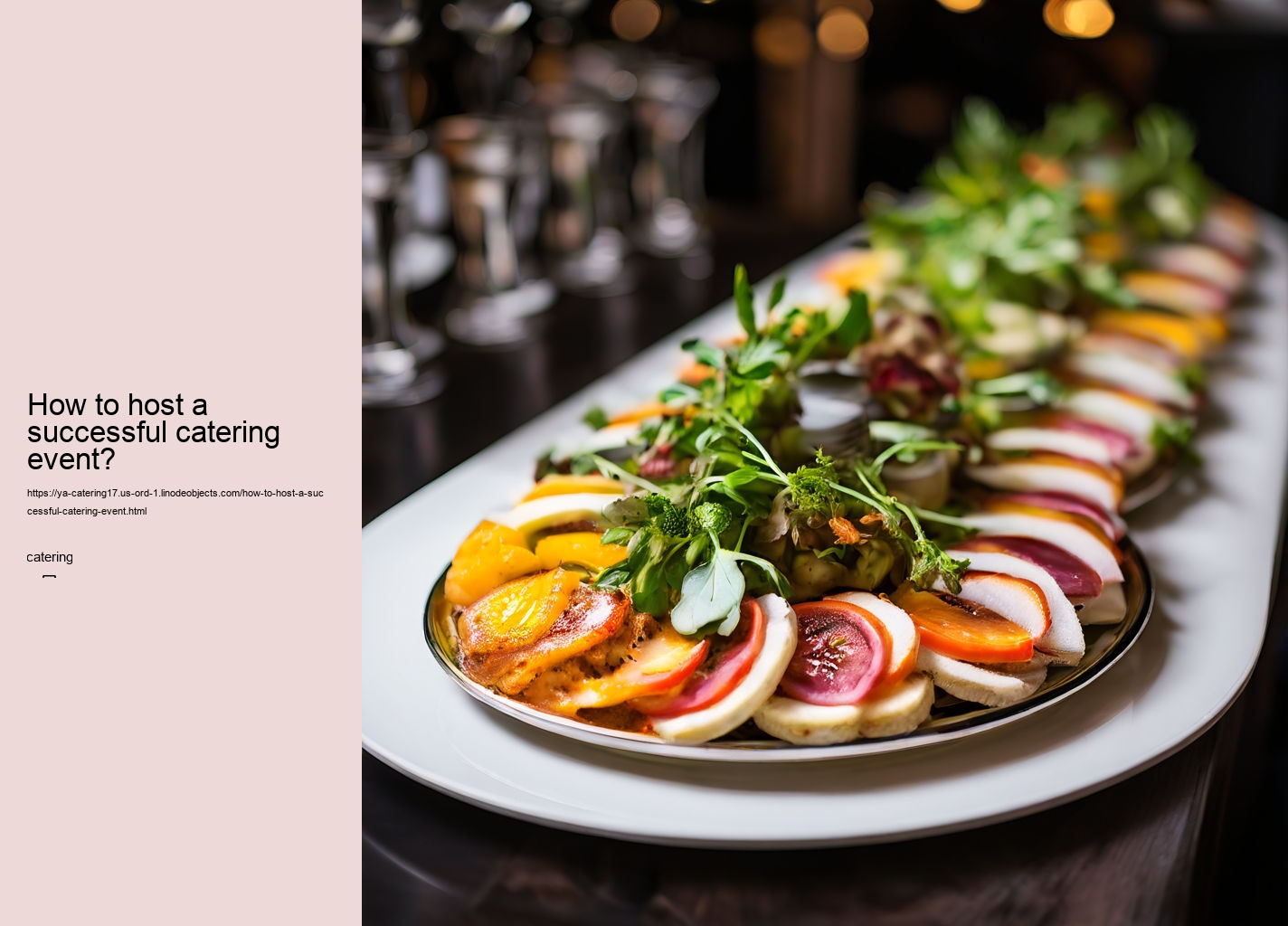 How to host a successful catering event?